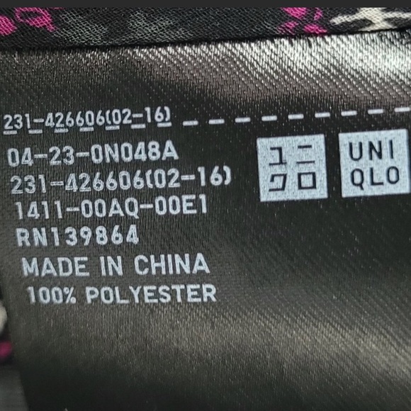 NWT Anna Sui x Uniqlo Soft Bohemian Sheer Black Floral Blouse Top M - Picture 5 of 7